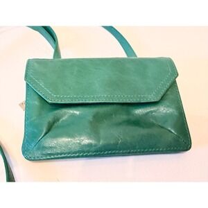 Hobo The Original Green Leather Envelope Crossbody Bag Small